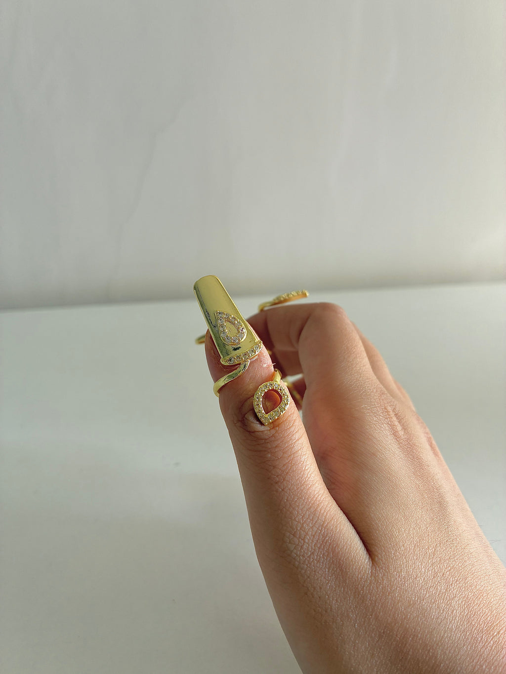 Set of 5 Nail Rings [Siletto Nail Ring]