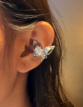 Winged Butterfly Earcuff Silver