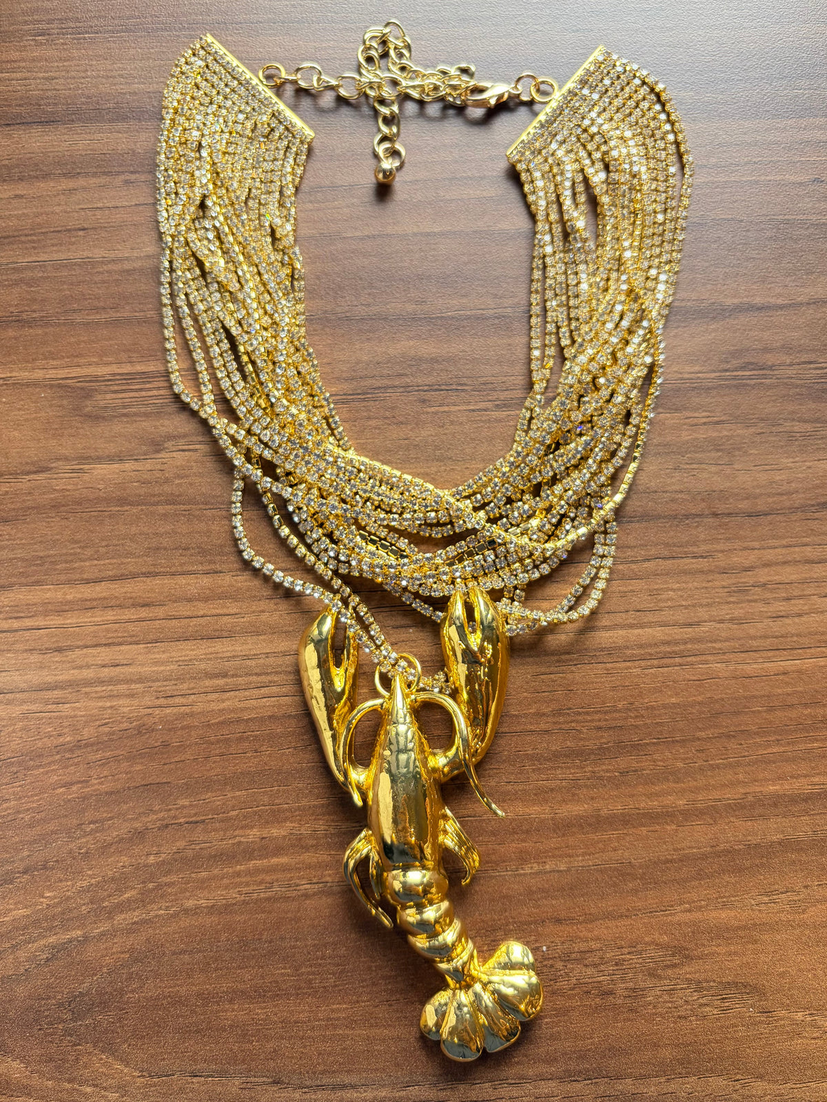 Chunky Lobster Necklace Gold