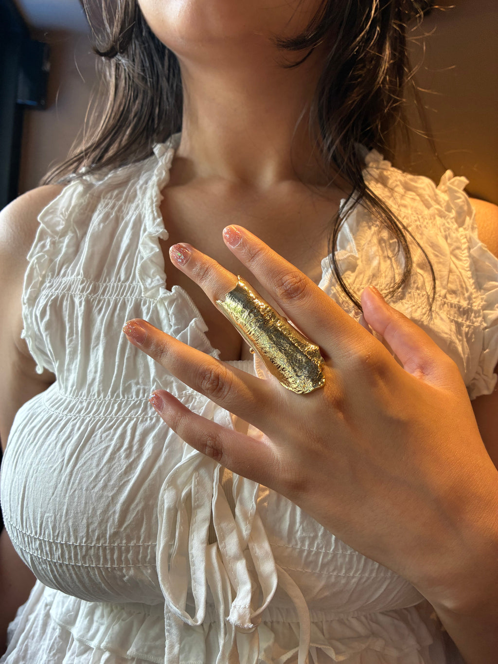 Set of 2 Rustic Knuckle Rings