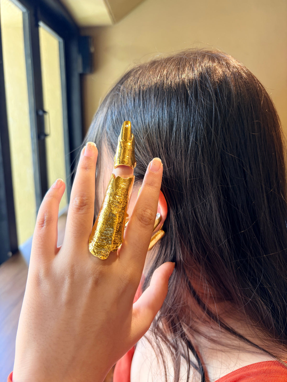 Rustic Knuckle Ring (22K Shade)