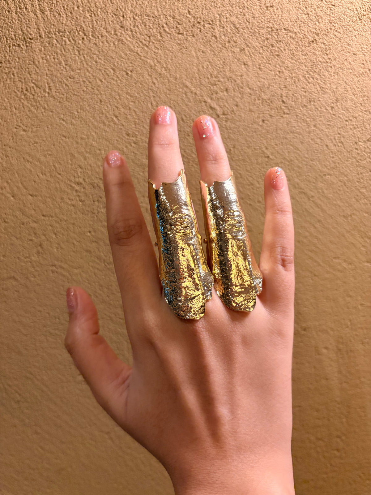 Set of 2 Rustic Knuckle Rings