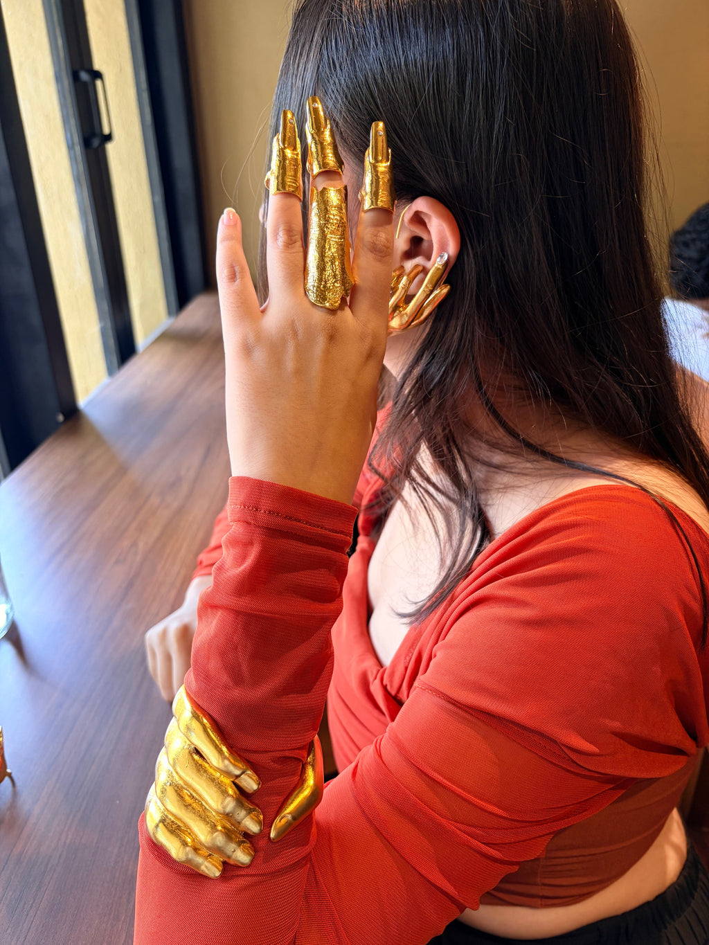 Rustic Knuckle Ring (22K Shade)