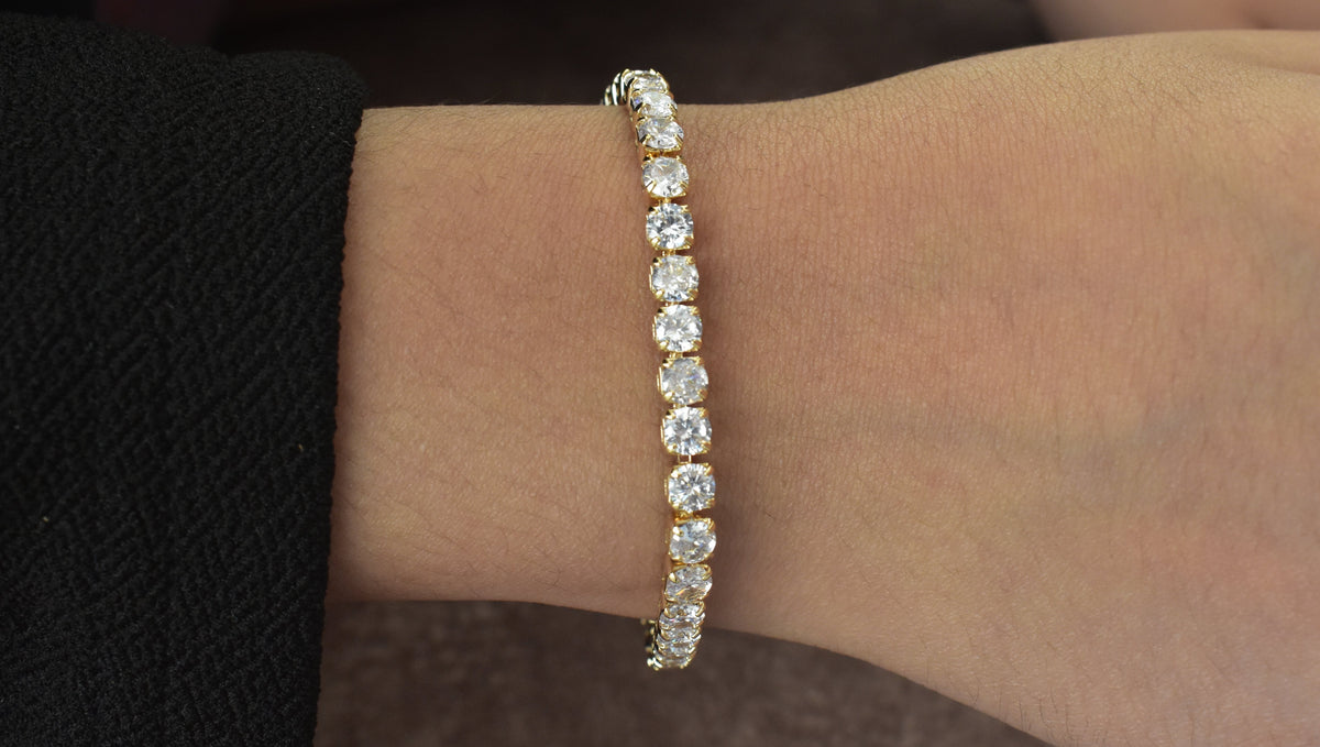 Midi Stone Gold Tennis Bracelet