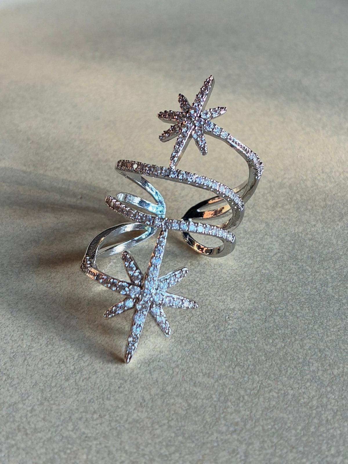 Celeste Star Earcuff & Ring Stack